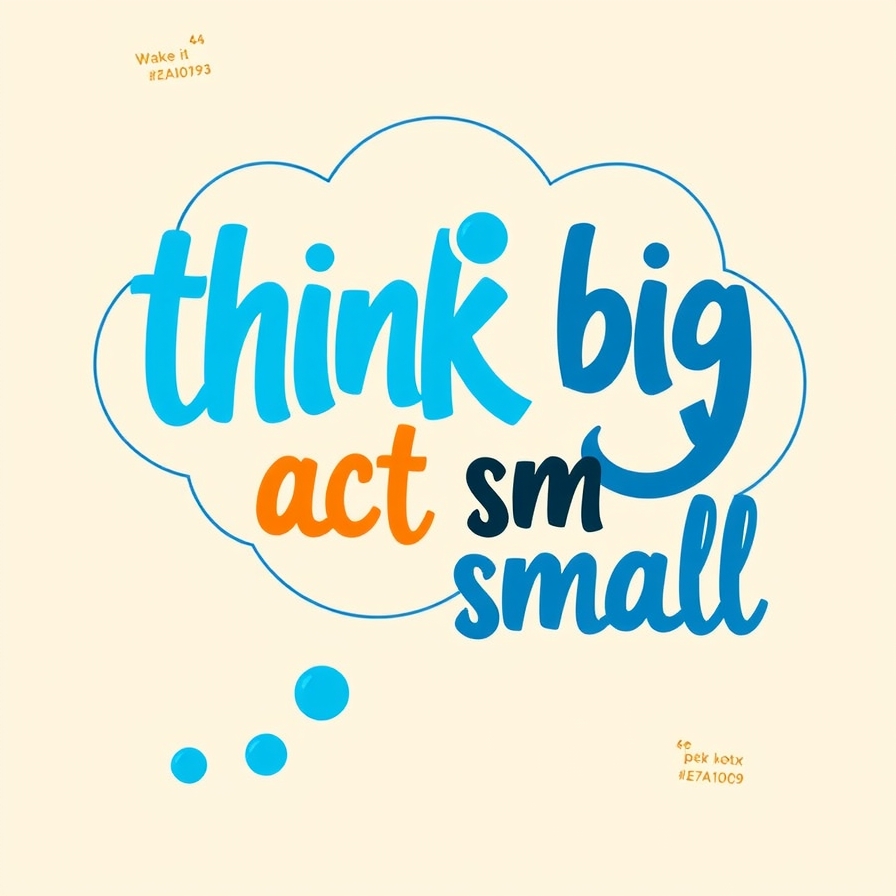 Think big, act small. Werk in kleine stapjes naar een groter doel