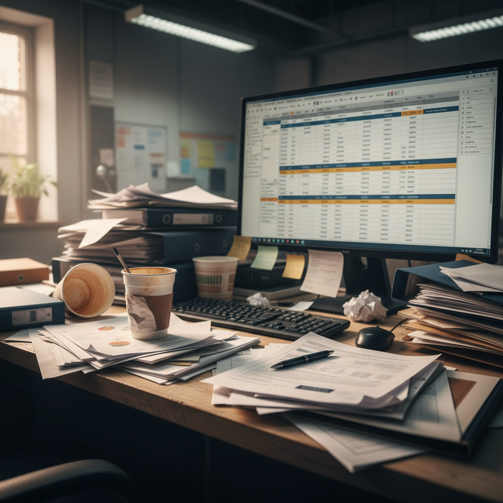 Meerdere Excel bestanden verspreid over bureau, KMO administratie chaos