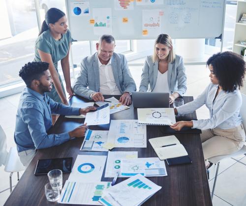 Business transformation team meeting
